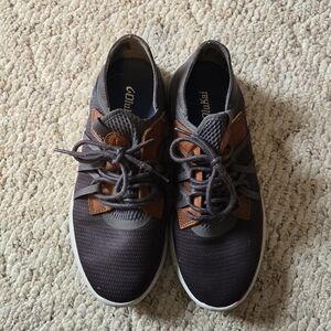OluKai Men's Dark Gray and Brown Sneakers